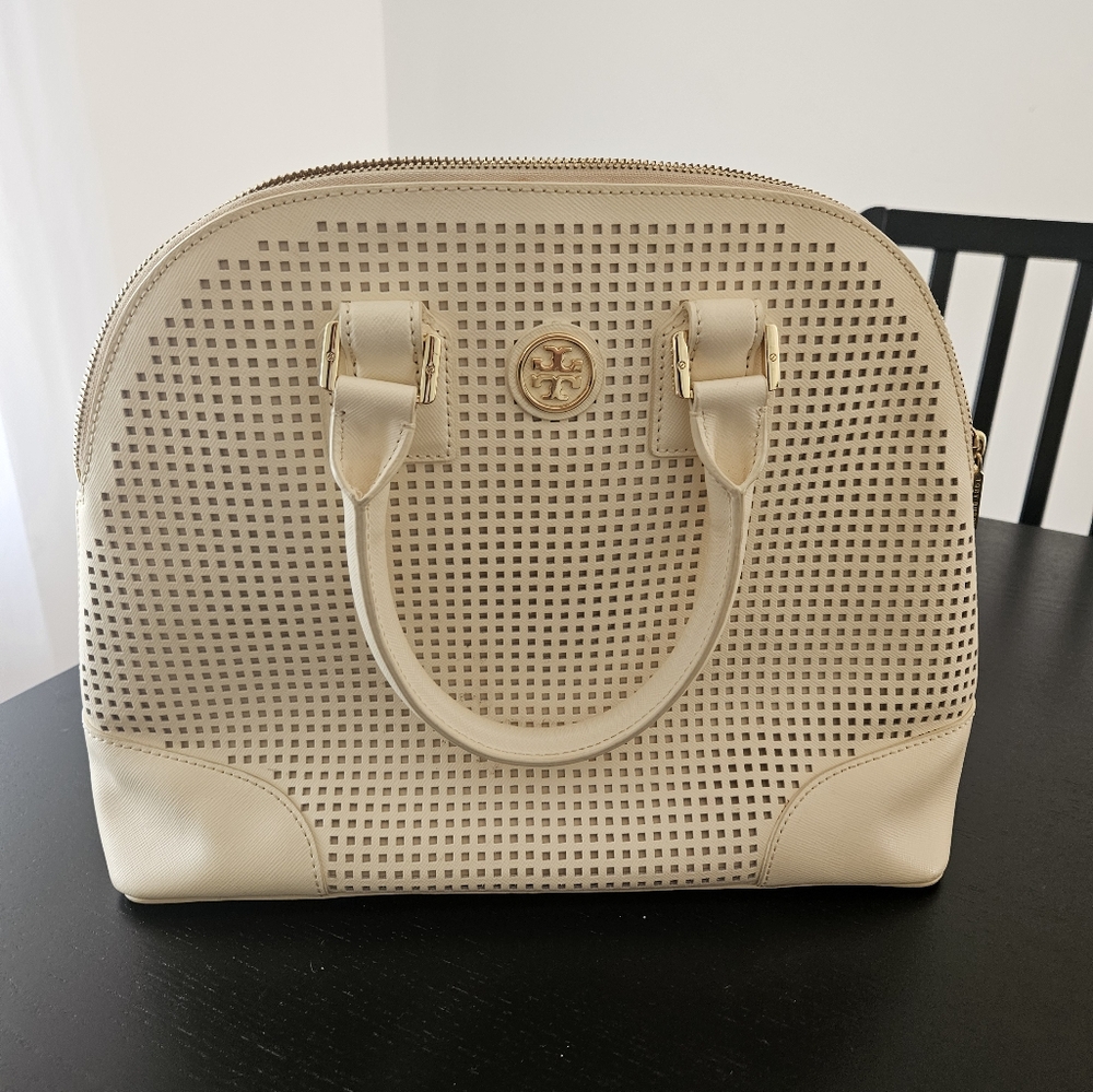 Tory Burch Leather Cutout Handbag
